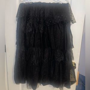 Elegant Black Lace Skirt